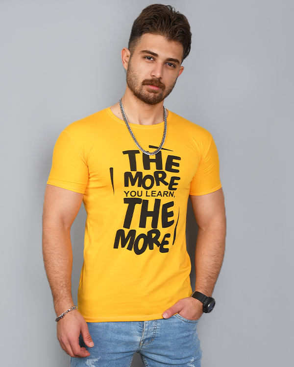 تی شرت مردانه آستین کوتاه the more مدل 2516
