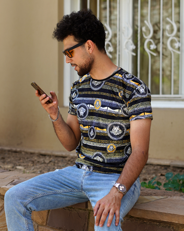 تی شرت مخمل مردانه ورساچ مدل 7953