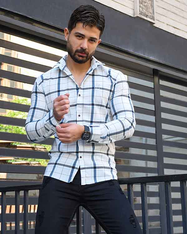 پیراهن مردانه چهارخانه مدل 2649