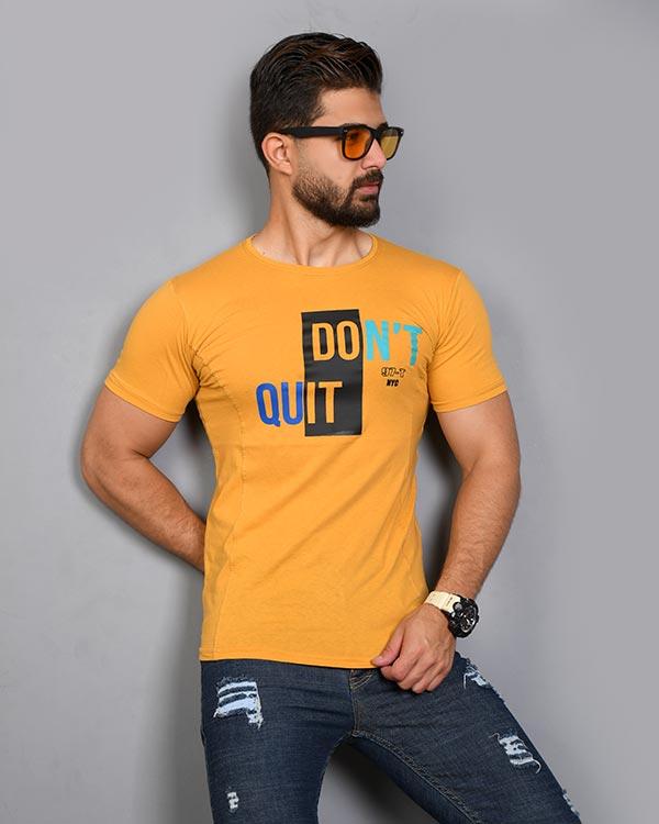 تی شرت مردانه آستین کوتاه DONt QUIT مدل 6927