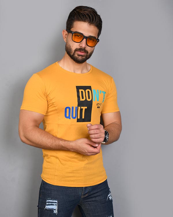 تی شرت مردانه آستین کوتاه DONt QUIT مدل 6927