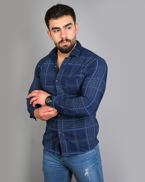 پیراهن مردانه چهارخانه مدل 2924