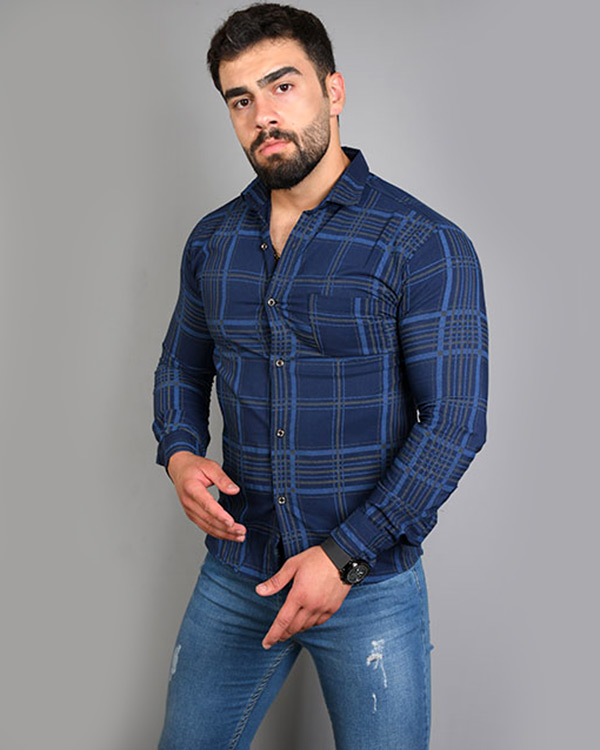 پیراهن مردانه چهارخانه مدل 2924