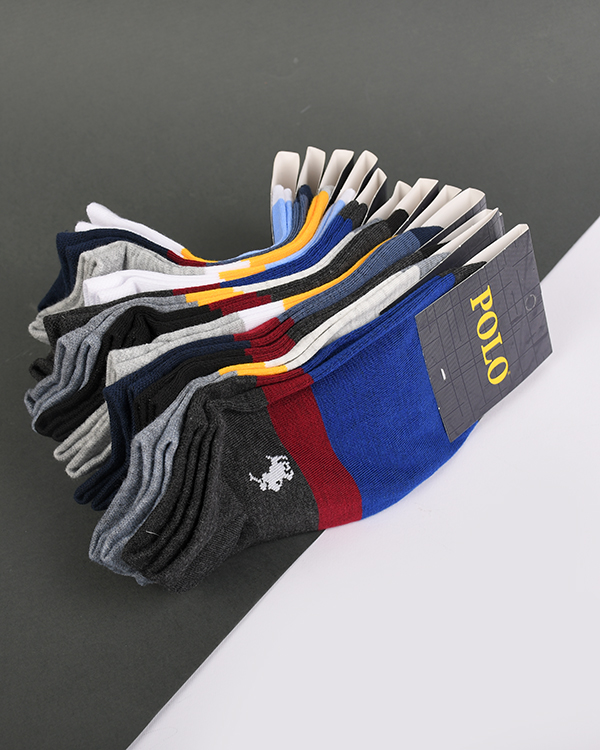 پک 12 جفتی جوراب دو رنگ polo مدل 2950