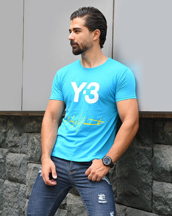 تی شرت مردانه یقه گرد Y-3 مدل 4131