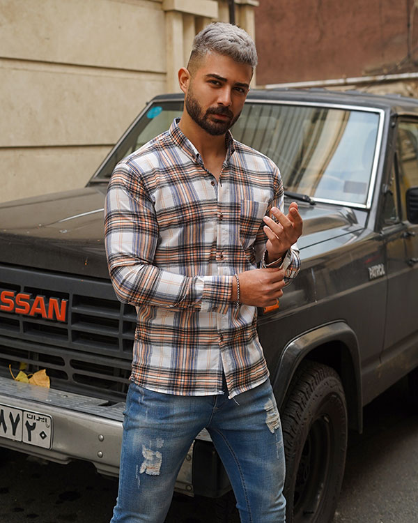 پیراهن مردانه چهار خانه مدل 3413