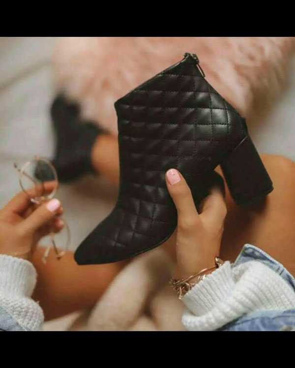 نیم بوت پاشنه دار زنانه مدل 3450