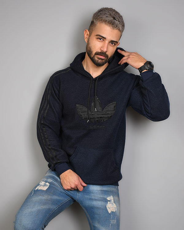 هودی مردانه ADIDASسه خط مدل 3457