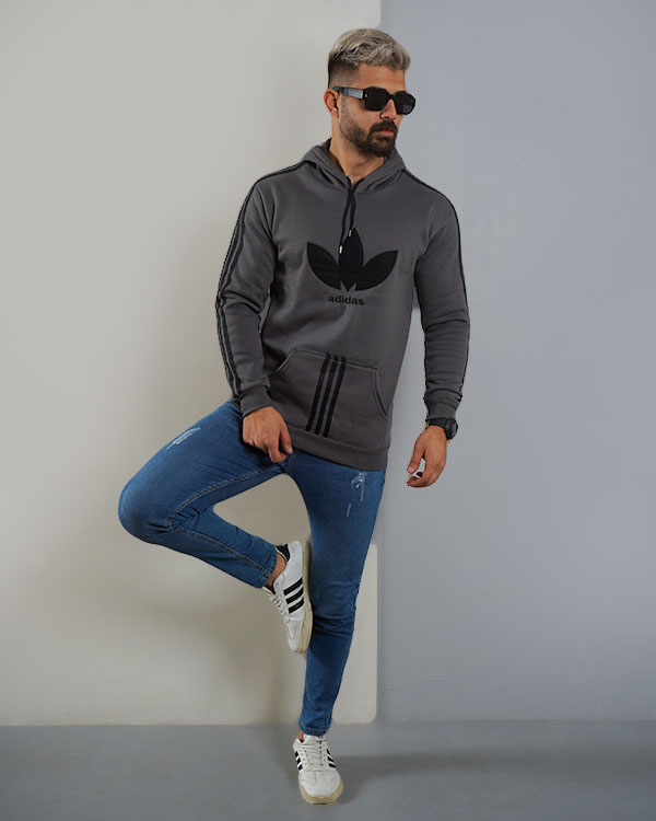 هودی مردانه کلاهدار adidas مدل 3479