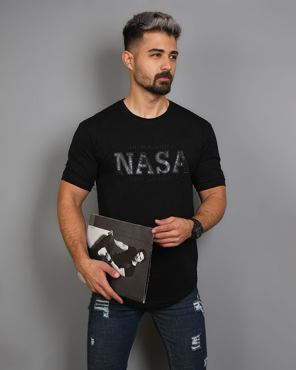 تی شرت مردانه یقه گرد NASA  مدل 3530