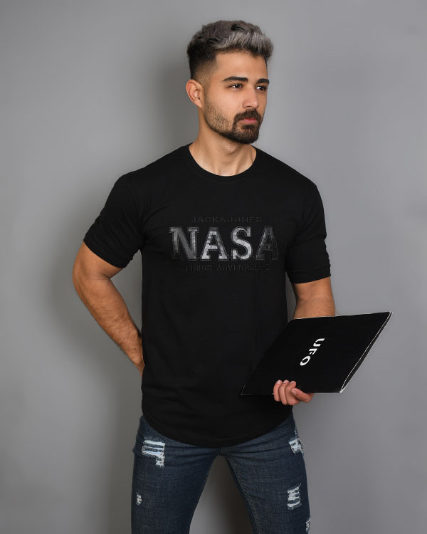 تی شرت مردانه یقه گرد NASA  مدل 3530
