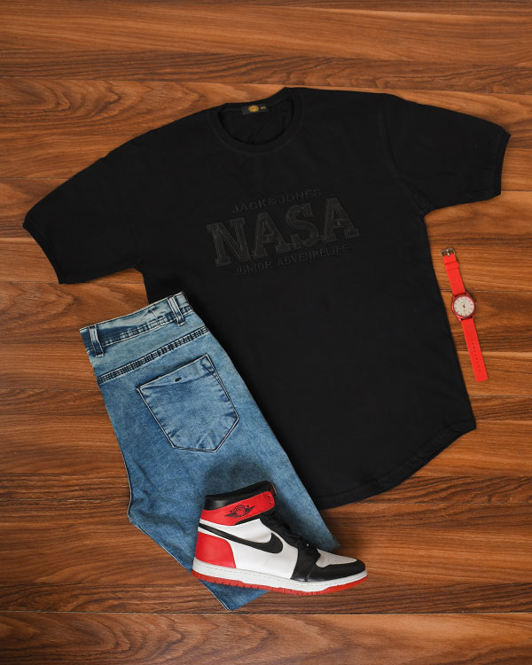 تی شرت مردانه یقه گرد NASA  مدل 3530