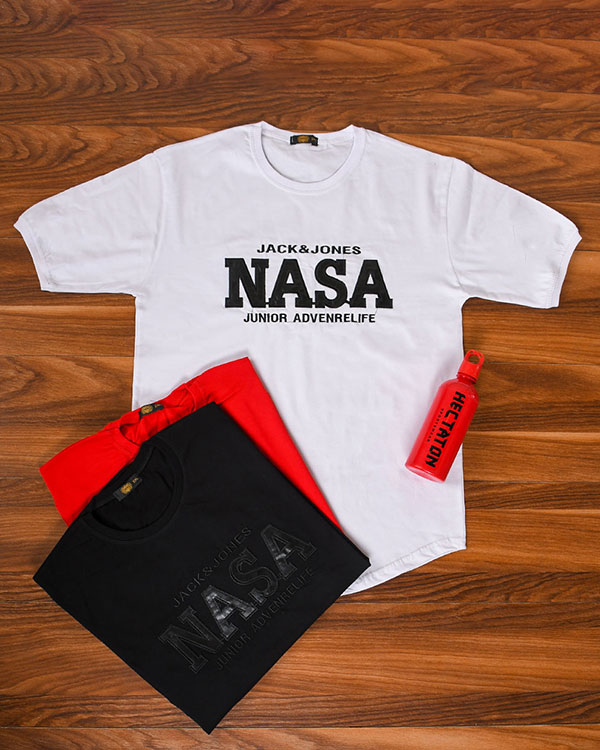 تی شرت مردانه یقه گرد NASA  مدل 3530