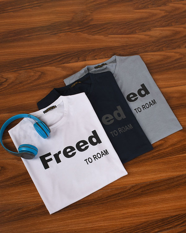 تی شرت مردانه یقه گرد freed مدل 3543