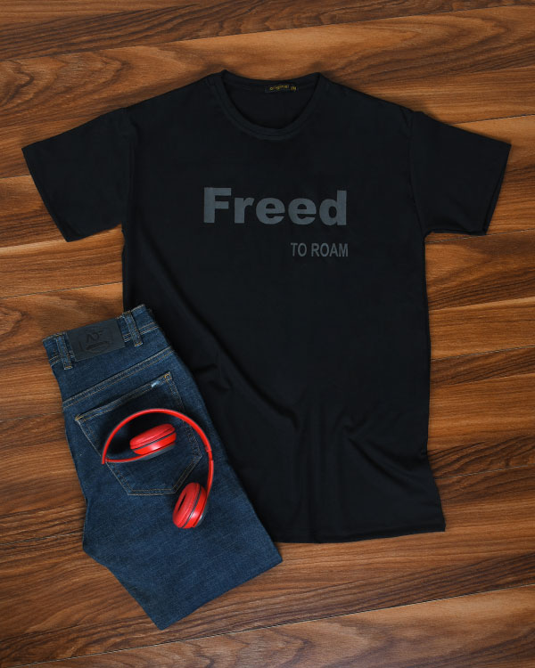 تی شرت مردانه یقه گرد freed مدل 3543