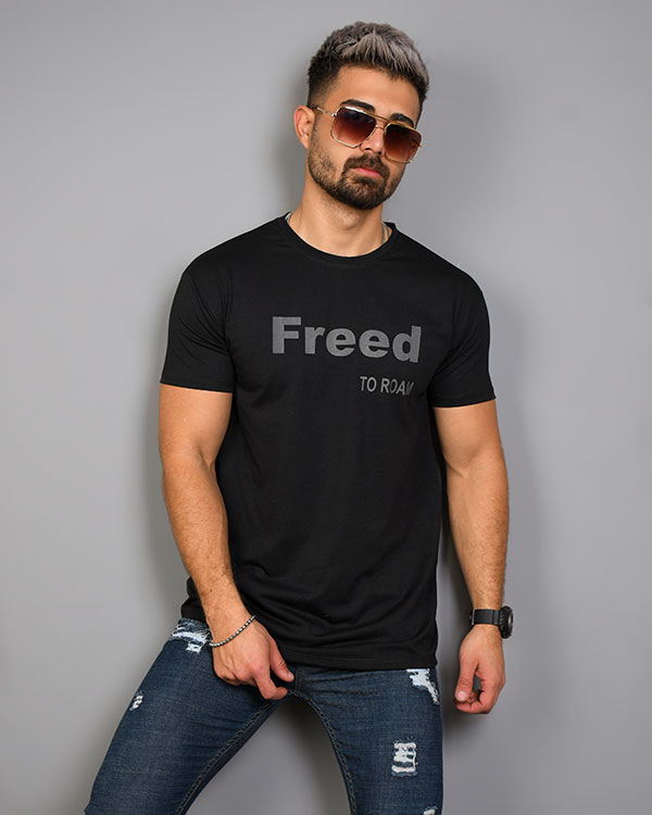 تی شرت مردانه یقه گرد freed مدل 3543