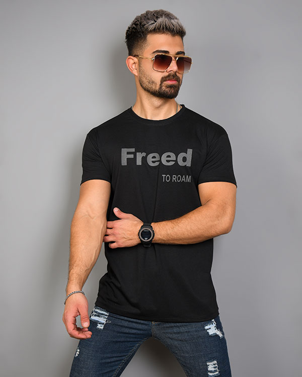 تی شرت مردانه یقه گرد freed مدل 3543
