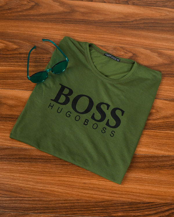 تی شرت مردانه یقه گرد boss مدل 3601