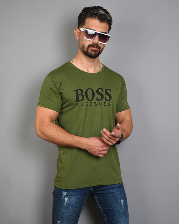 تی شرت مردانه یقه گرد boss مدل 3601