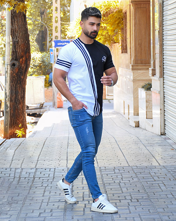 تی شرت مردانه  T3 دو رنگ مدل 3625