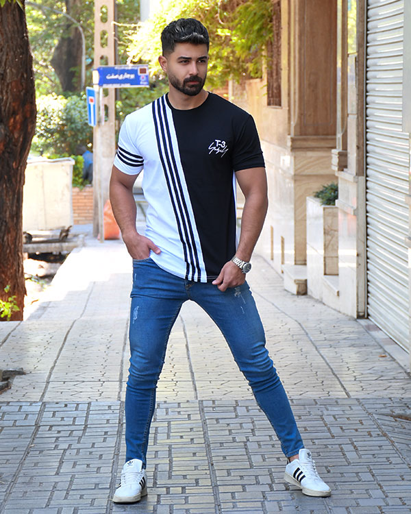 تی شرت مردانه  T3 دو رنگ مدل 3625