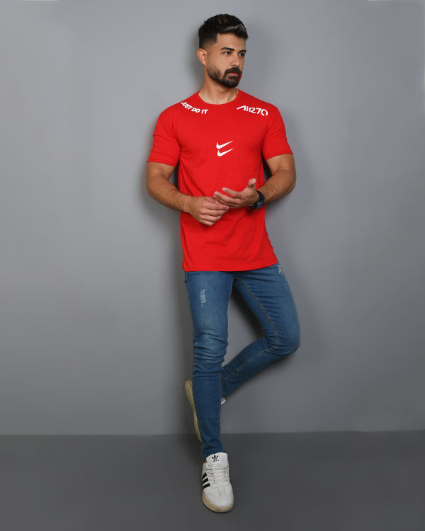 تی شرت مردانه یقه گرد NIKE طرح ARMAN مدل 3630
