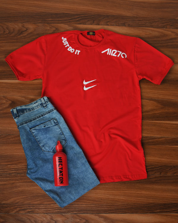 تی شرت مردانه یقه گرد NIKE طرح ARMAN مدل 3630
