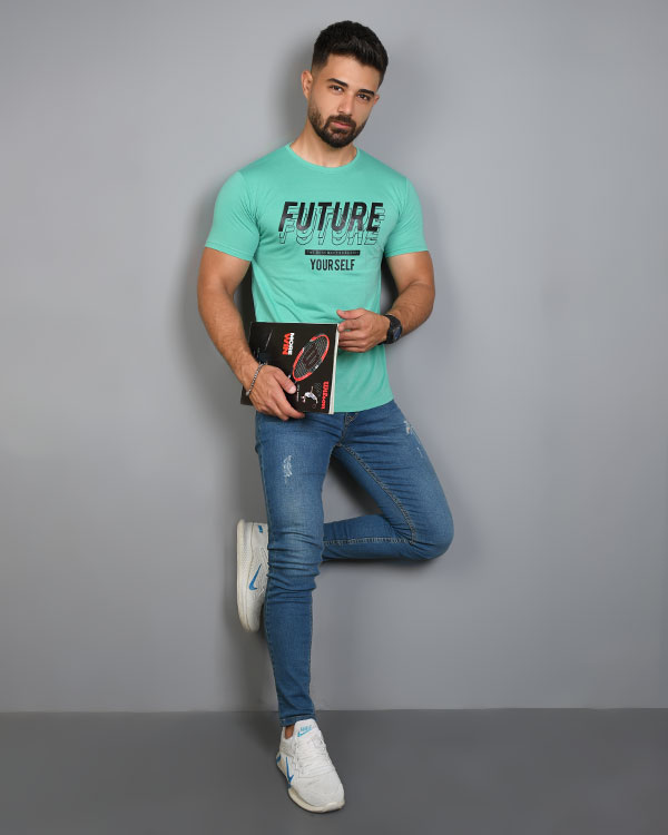 تی شرت مردانه یقه گرد FUTURE مدل 3647