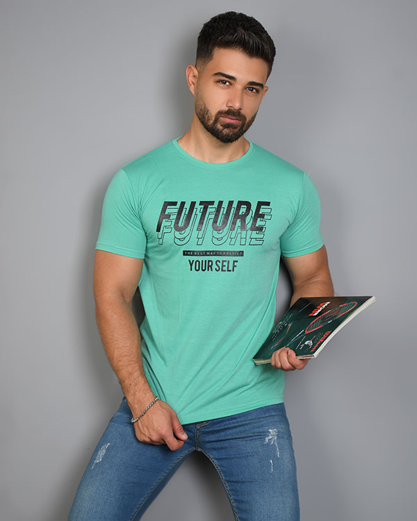 تی شرت مردانه یقه گرد FUTURE مدل 3647