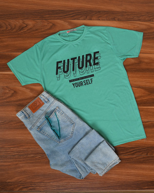تی شرت مردانه یقه گرد FUTURE مدل 3647