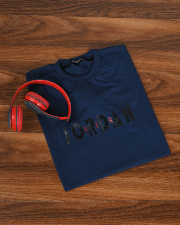 تی شرت مردانه یقه گرد JORDAN آستین و یقه کش 3694