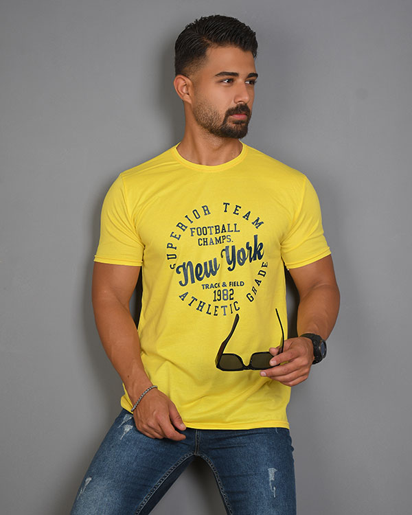 تی شرت مردانه یقه گرد new york مدل 3695
