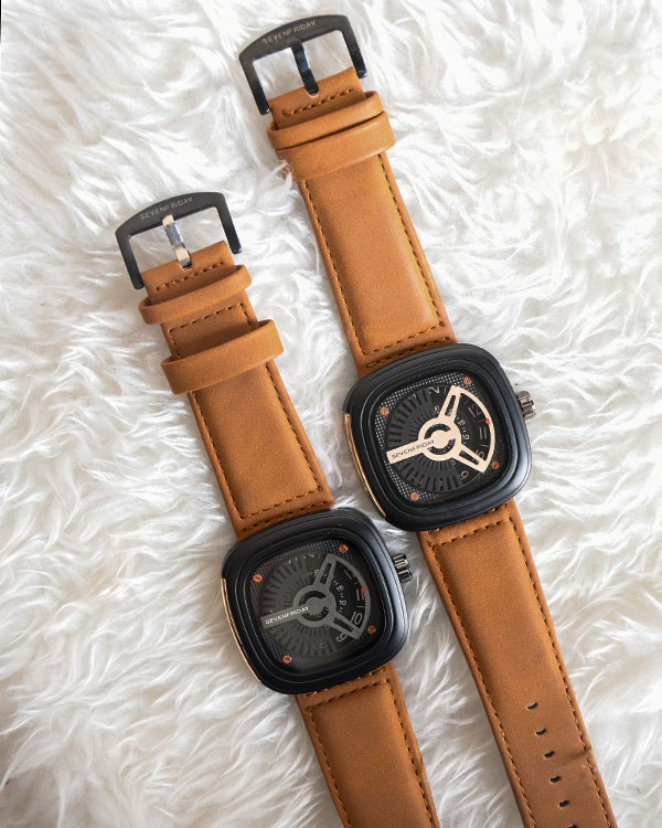 ساعت صفحه مربعی عقربه‌ای مردانه sevenfriday مدل zado