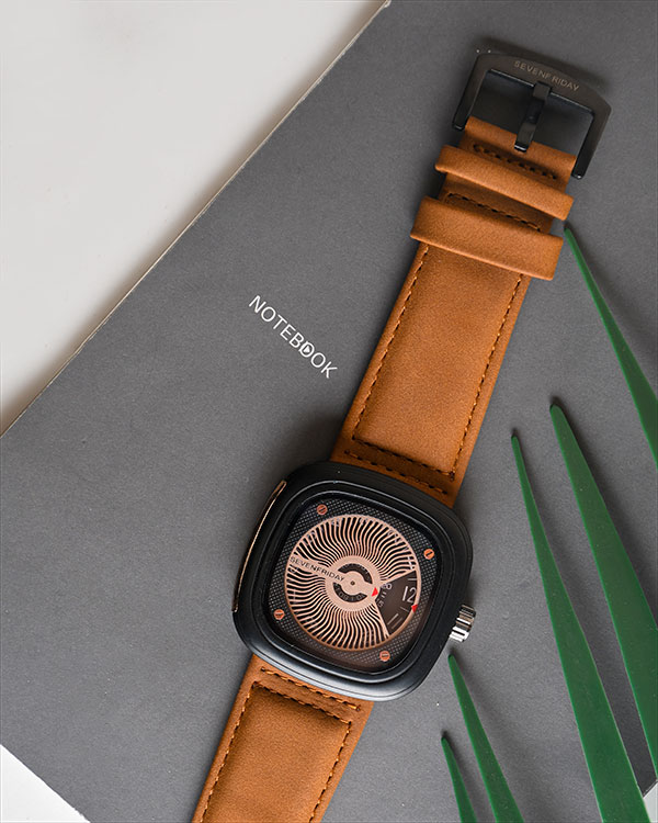 ساعت صفحه مربع مردانه عقربه‌ای sevenfriday طرح Wave مدل 3725