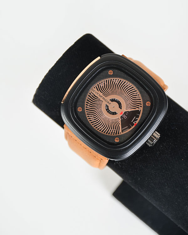 ساعت صفحه مربع مردانه عقربه‌ای sevenfriday طرح Wave مدل 3725