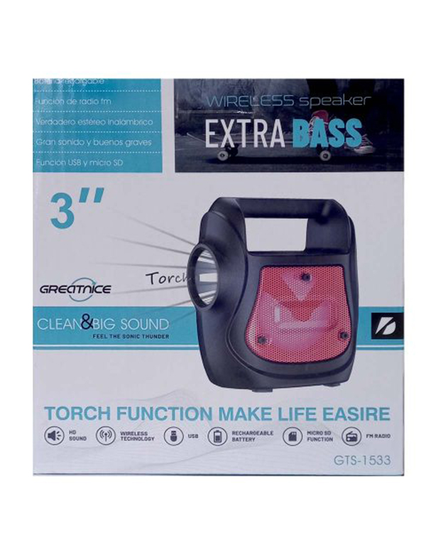 مینی اسپیکر GreatNice چراغ دار مدل GTS-1533