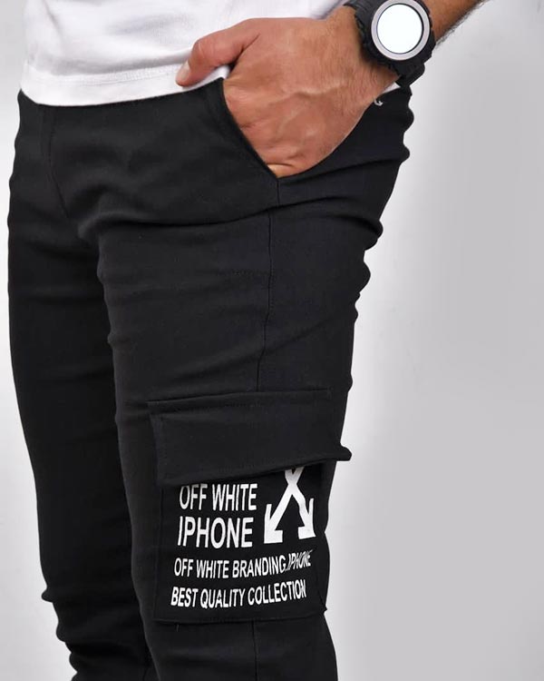شلوار اسلش مردانه شش جیب OFF WHITE