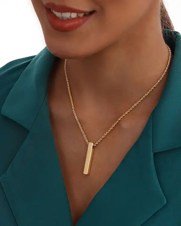 گردنبند مکعب عشق مدل 2558