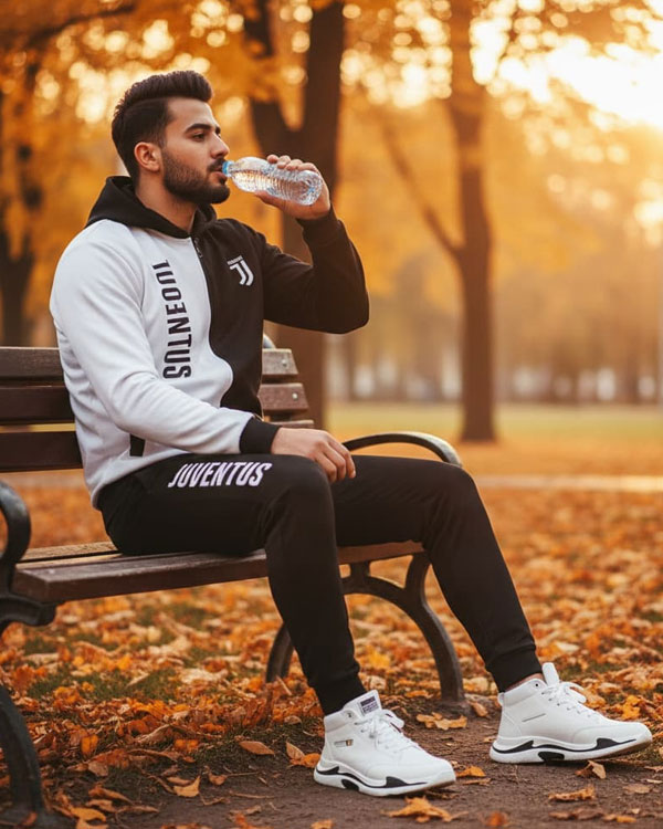 ست سوییشرت شلوار یوونتوس مردانه مدل TOPAN