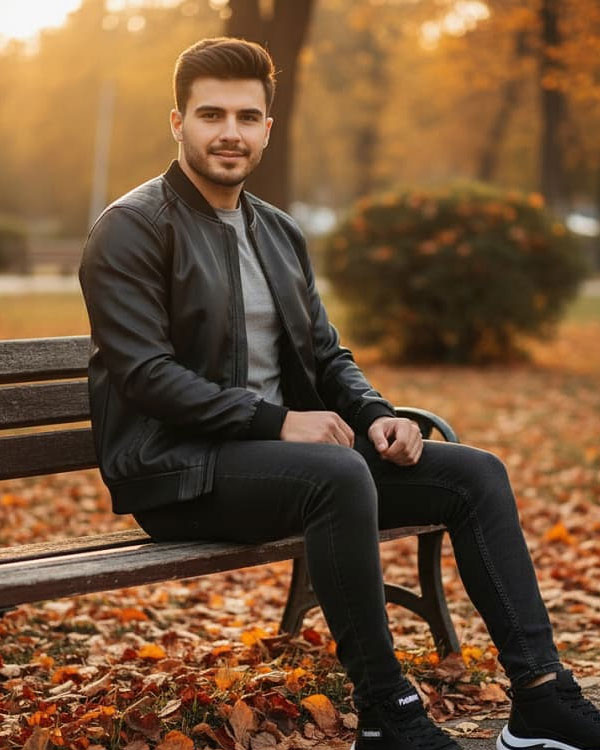 کاپشن چرم مردانه مدل Artim