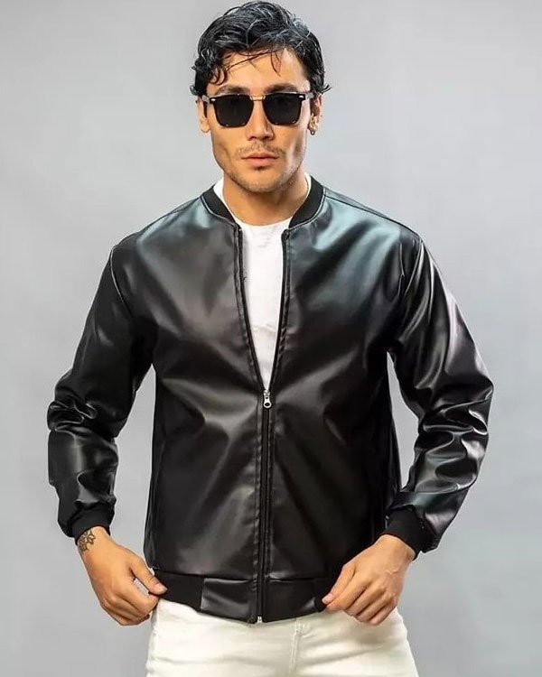 کاپشن چرم مردانه مدل Artim