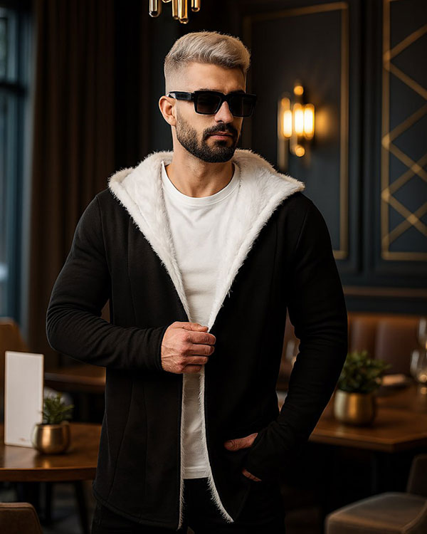 شنل خز سفید مردانه مدل venit