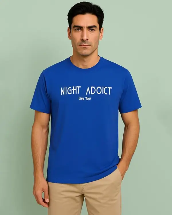 تیشرت مردانه یقه گرد Night adoict