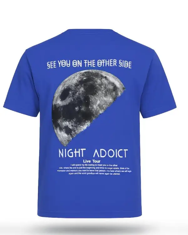 تیشرت مردانه یقه گرد Night adoict
