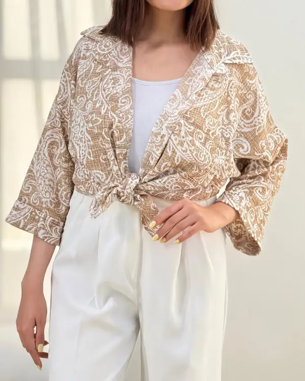 شومیز باکسی نوشین مدل 9292