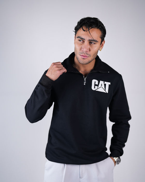 بلوز دورس مردانه نیم زیپ cat مدل Farokh