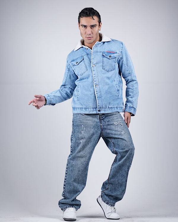 کت جین مردانه داخل خز مدل Vandad