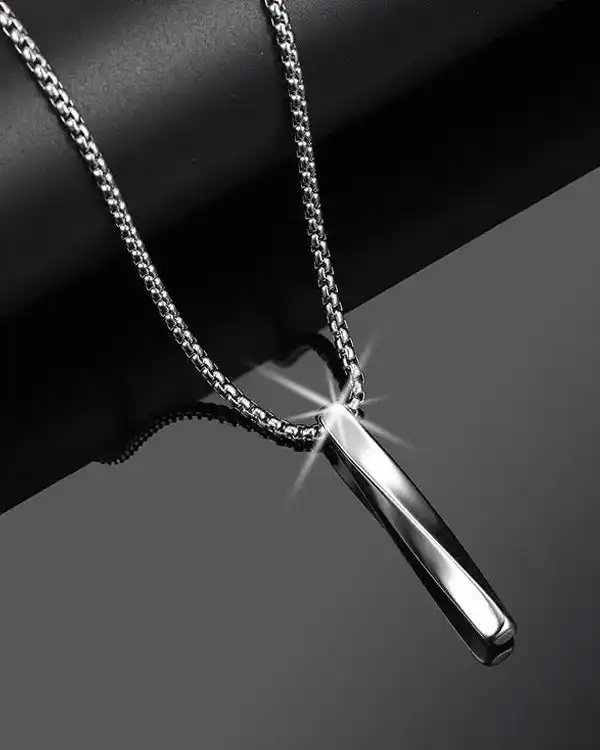 گردنبند مردانه مدل پیچ خورده
