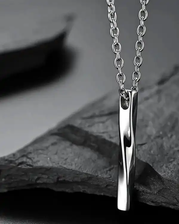 گردنبند مردانه مدل پیچ خورده